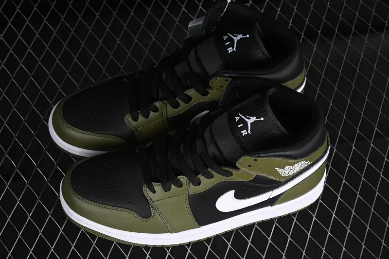All Categories Air Jordan Jordan Series Basketball Shoes Air Jordan 1 Mid Air Jordan 1 Mid AJ1 Joe 1 Army Green Chinese Cultural Leisure Sneakers DQ8426-092